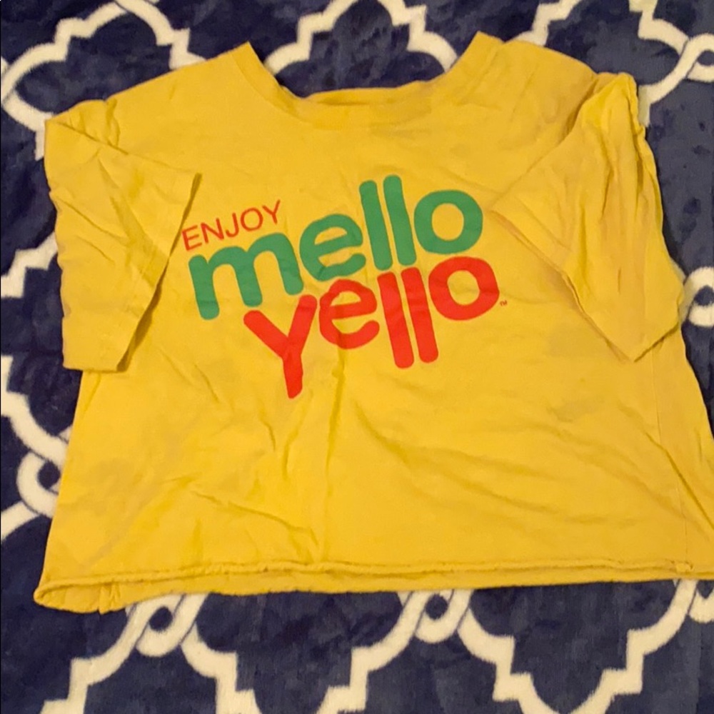 mello yello yellow crop top